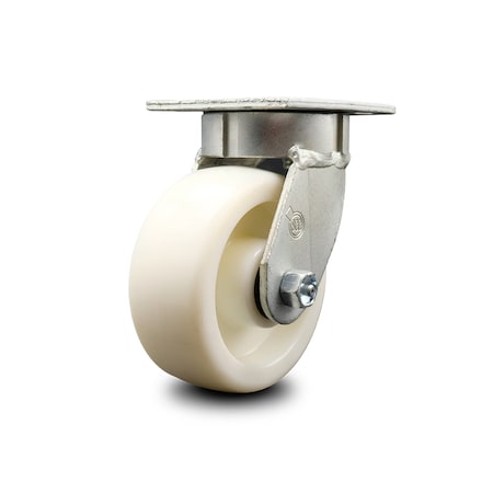 Service Caster 5 Inch Kingpinless Nylon Wheel Swivel Top Plate Caster SCC-KP30S520-NYR